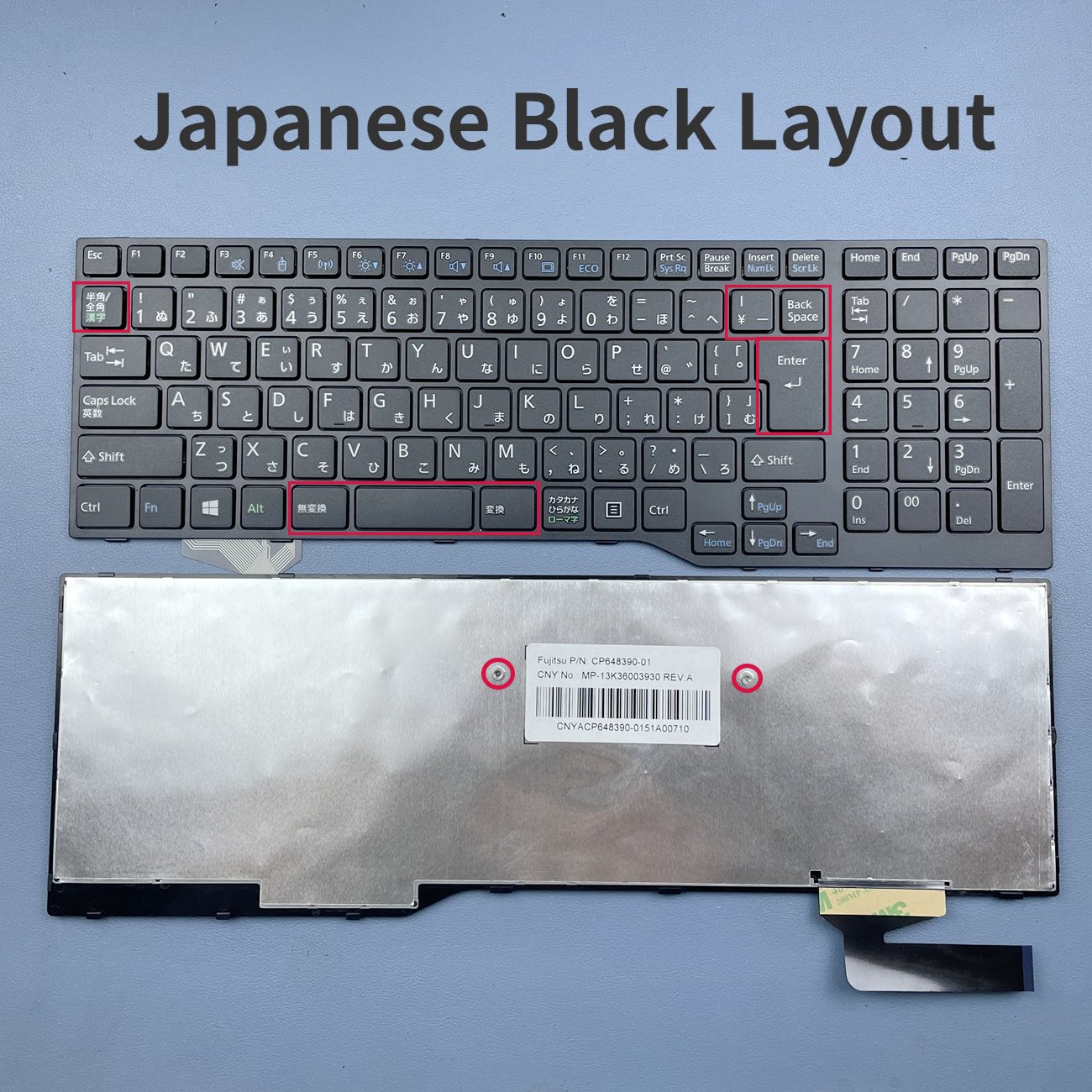 Japanese White & Black Laptop Keyboard For Fujitsu LifeBook A357 A359 A514 A544 A555 A557 AH355 AH356 AH456 AH524 AH544 AH555 AH564 AH565 AH574 Series JP Layout - Image 3