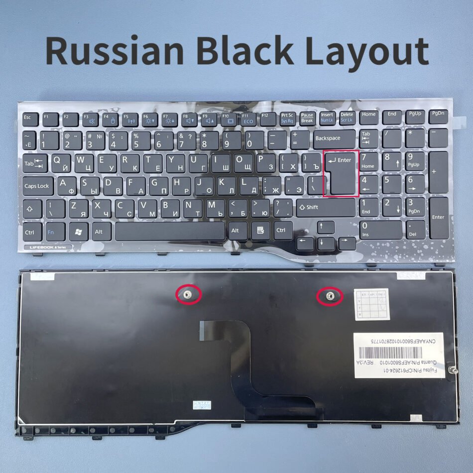 Russian Laptop Keyboard for Fujitsu Lifebook AH552 A552 CP581751-01 CP611954-01 A series RU Layout