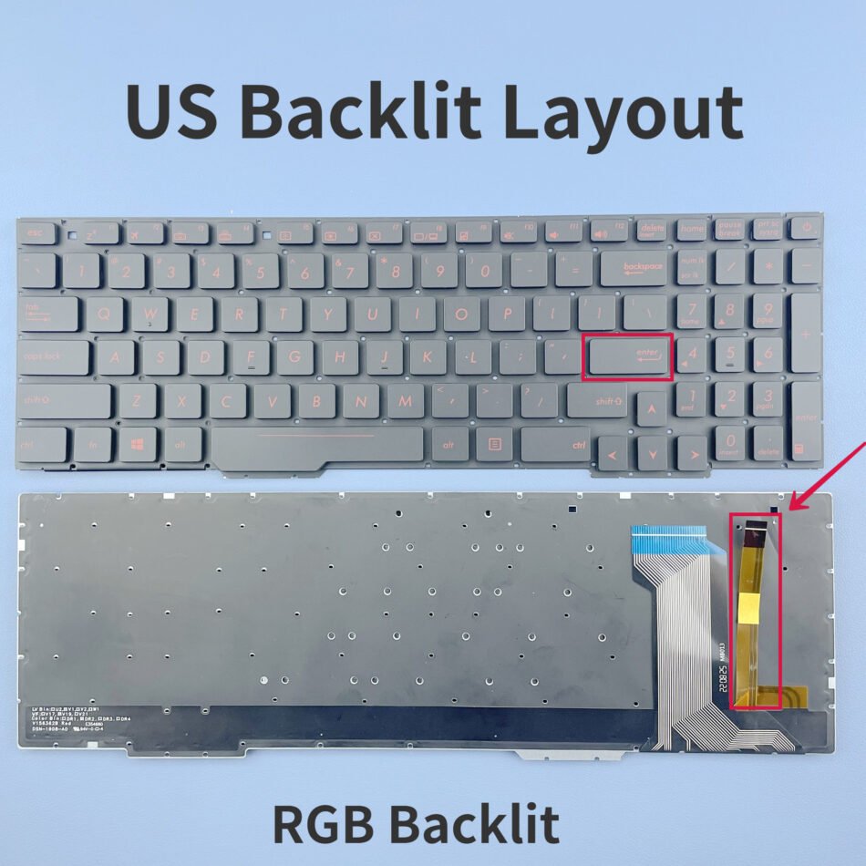 US RGB Backlit Keyboard for Asus Rog GL553 GL553V GL553VW ZX553VD ZX53V FX553VD FX53VD FX753VD FZ53V ZX73 Series