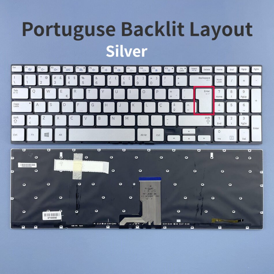 Portuguese Backlit Keyboard for Samsung NP880Z5E 880Z5E NP870Z5E 870Z5E NP770Z5E 770Z5E NP780Z5E 780Z5E 670Z5 670Z5E PO Layout