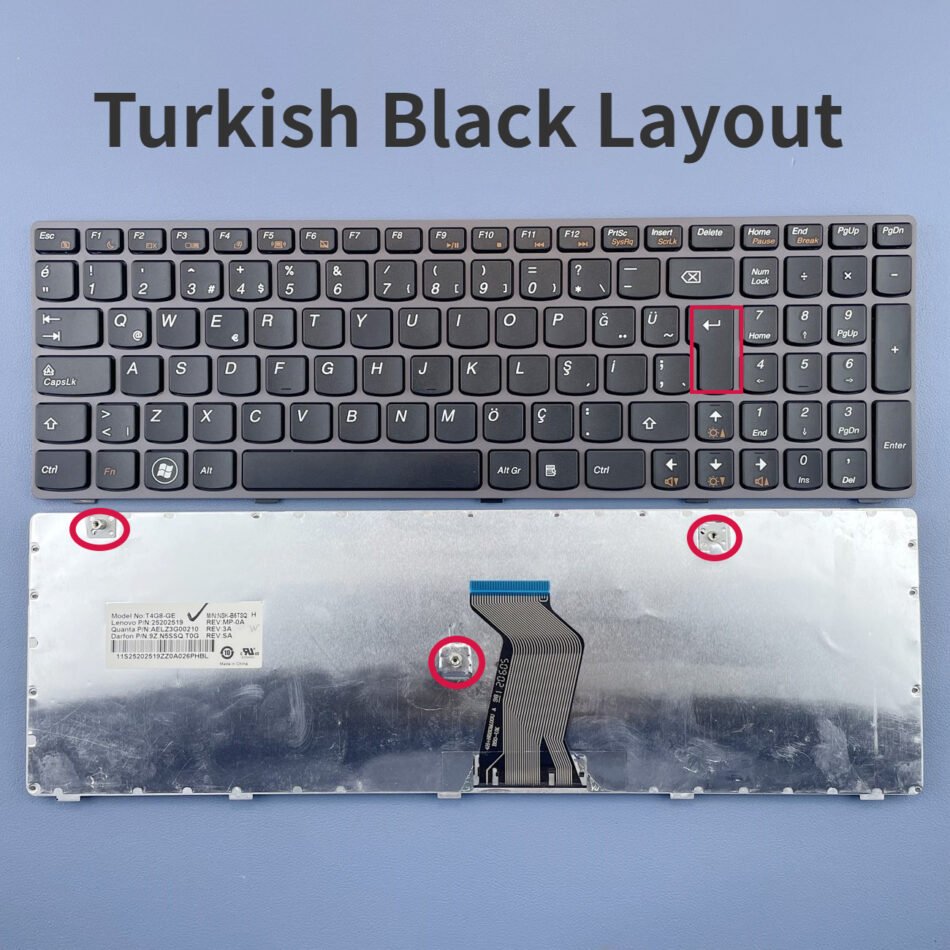 Turkish Laptop Keyboard For Lenovo G580 Z580 G580A V580A Z580A G580AH G580AM G580G G585 G585A G585AR G590 Series