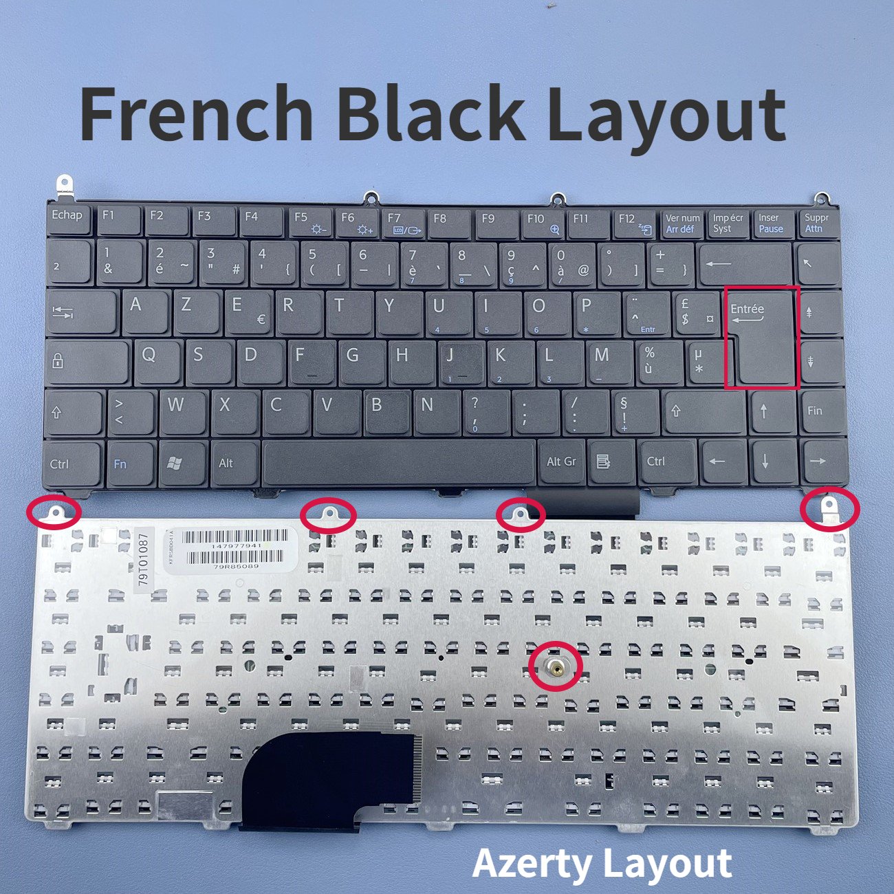 French Azerty Keyboard for Sony Vaio VGN-AR VGN-FE VGN-AR850E VGN-AR870 VGN-AR270P VGN-FE15C FE35C FE45C FE28C Series